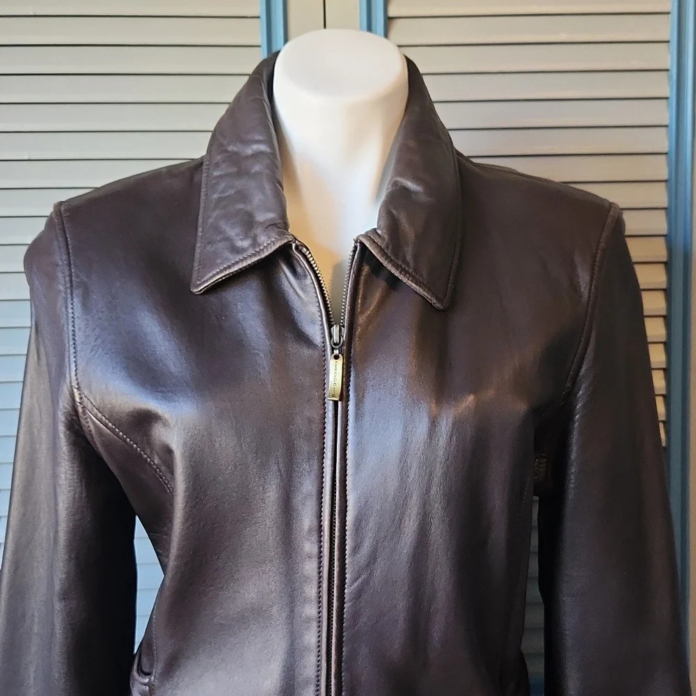 Knoles & Carter Dark Brown Leather Jacket - Picture 3 of 15